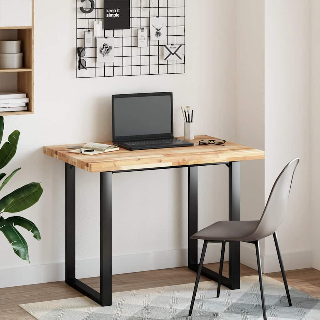vidaXL Schreibtischplatte Schreibtischplatte Unbehandelt 80x70x4 cm Massivholz
