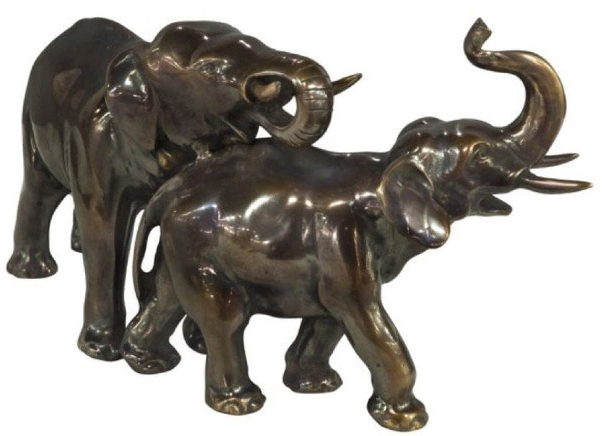 Casa Padrino Dekofigur Bronzefigur / - Paar Luxus x cm 9 13 H. Bronze Dekofiguren Elefanten Skulptur x 26
