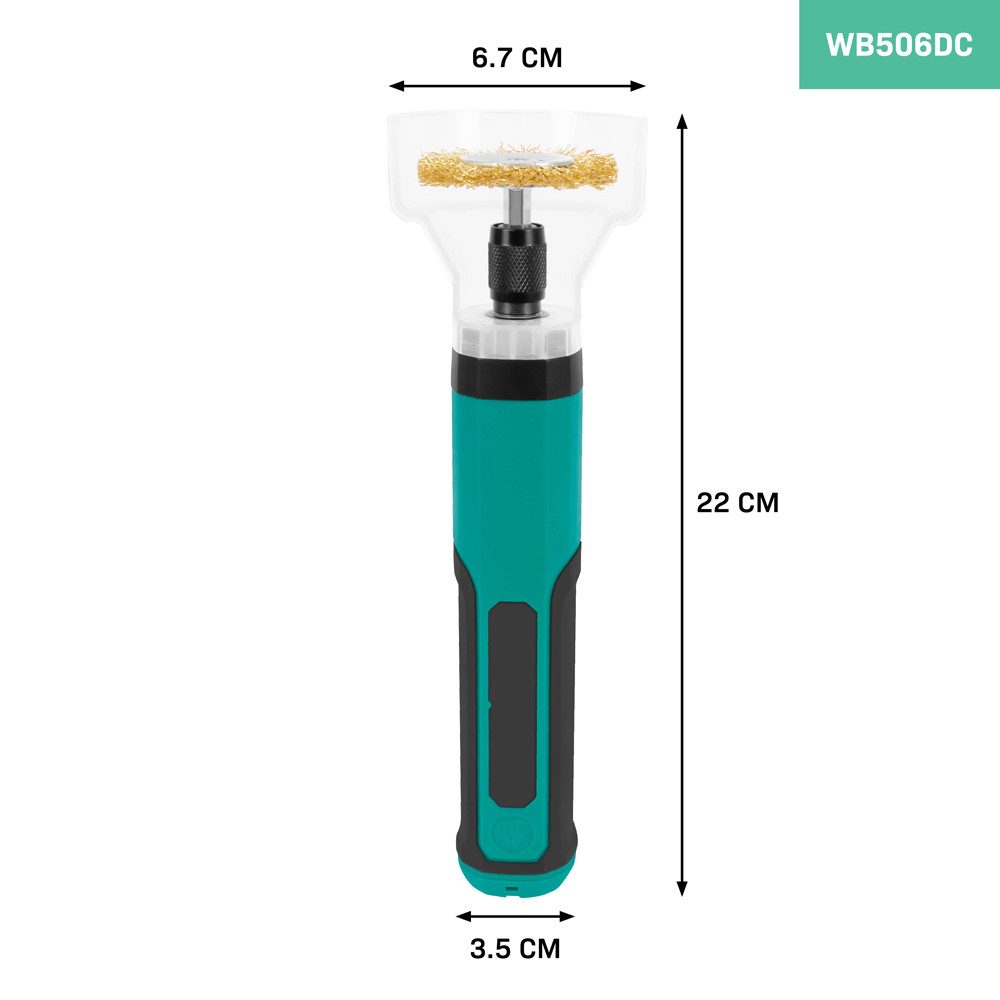 VONROC Akku-Fugenbürste 4V - inkl. USB-C Kabel, 5 cm Bürstendurchmesser, elektrische Reinigungsbürste für Fugen – Bild 5 von 5