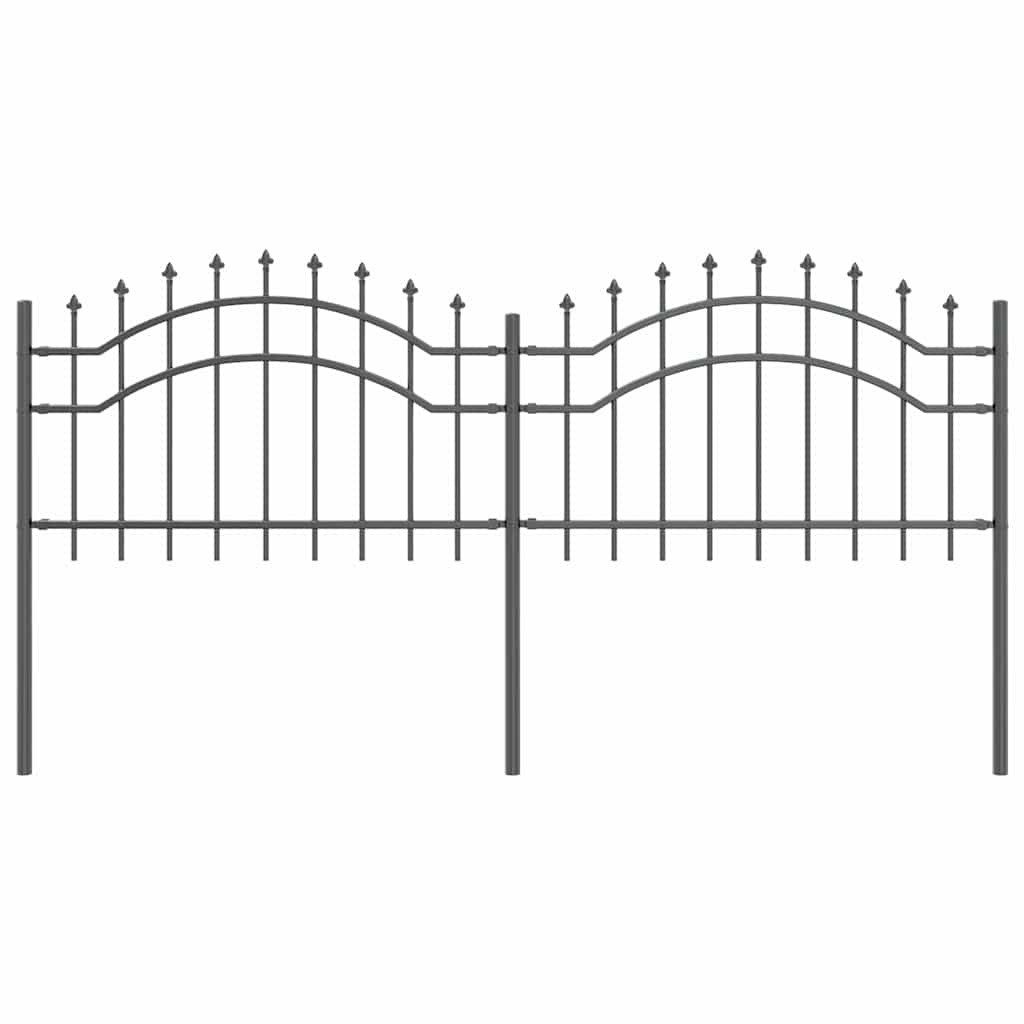 vidaXL Gartenzaun Gartenzaun Grau 115 cm günstig online kaufen