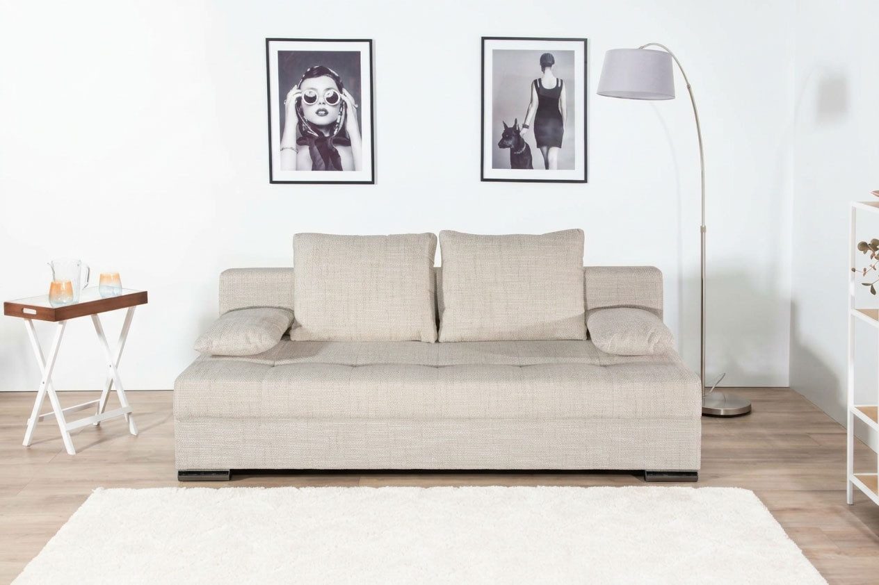 COLLECTION AB Schlafsofa Tania, B: 194 cm, Liegefl. 140x194 cm, Federkern, Schlafsofa,Bettfunktion,Bettkasten,inklusive Rückenkissen,Federkern