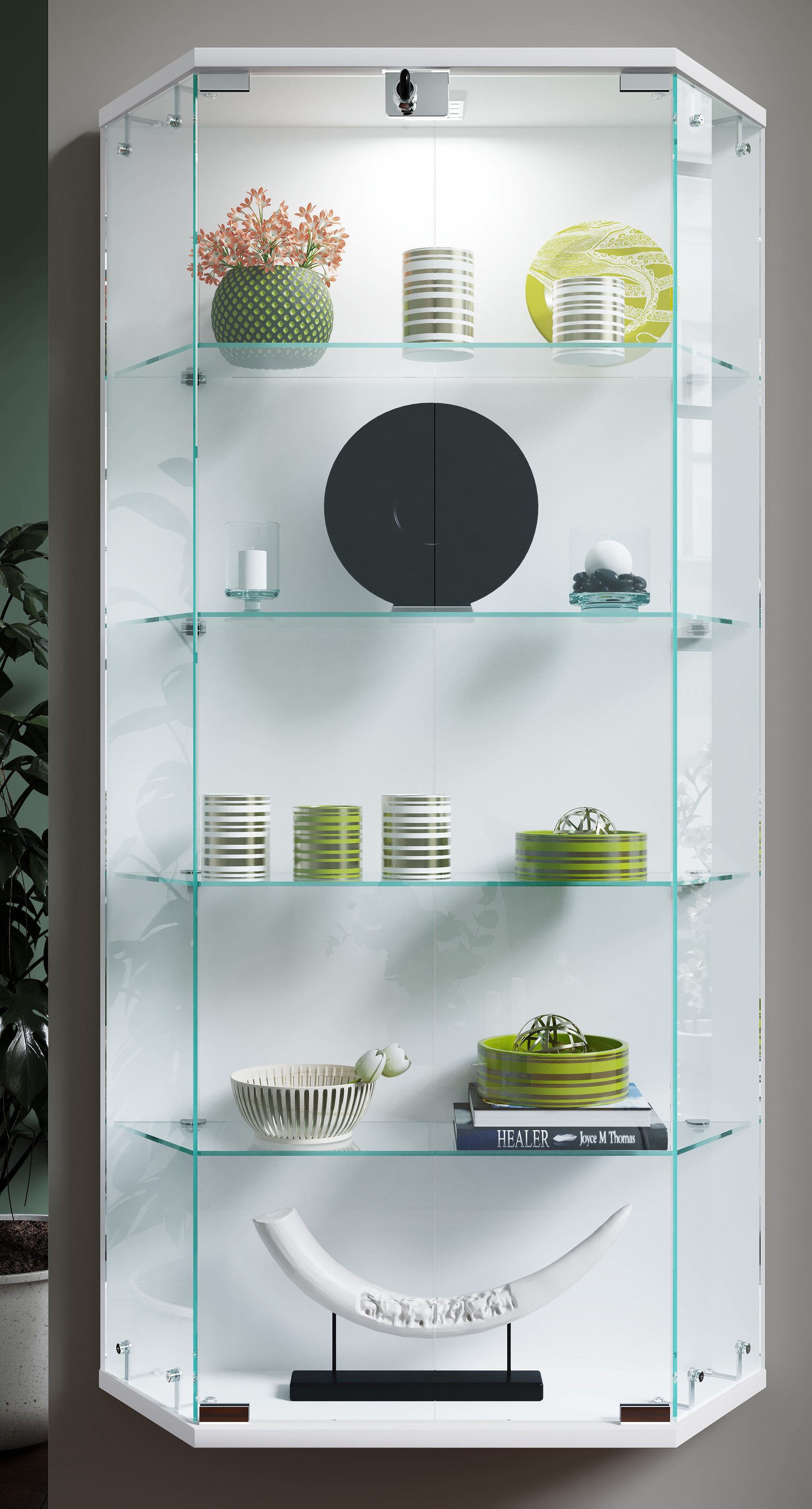 VCM Hängevitrine Wandvitrine Hängevitrine Glasvitrine Benila L