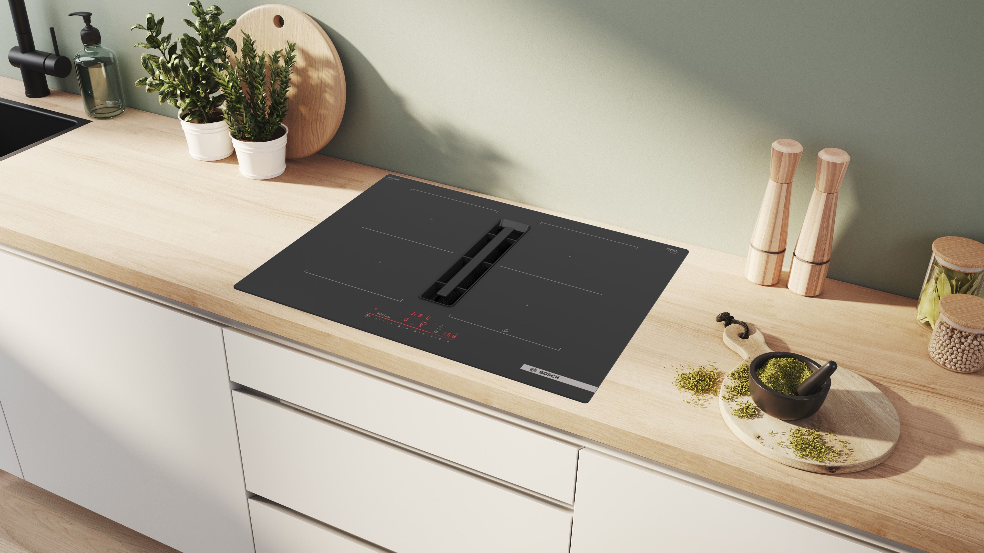 BOSCH Kochfeld mit Dunstabzug Serie 6 PVQ711H26E, Integr. Abzug & Kombi-Induktion für beste Ergebnisse – Bild 5 von 5