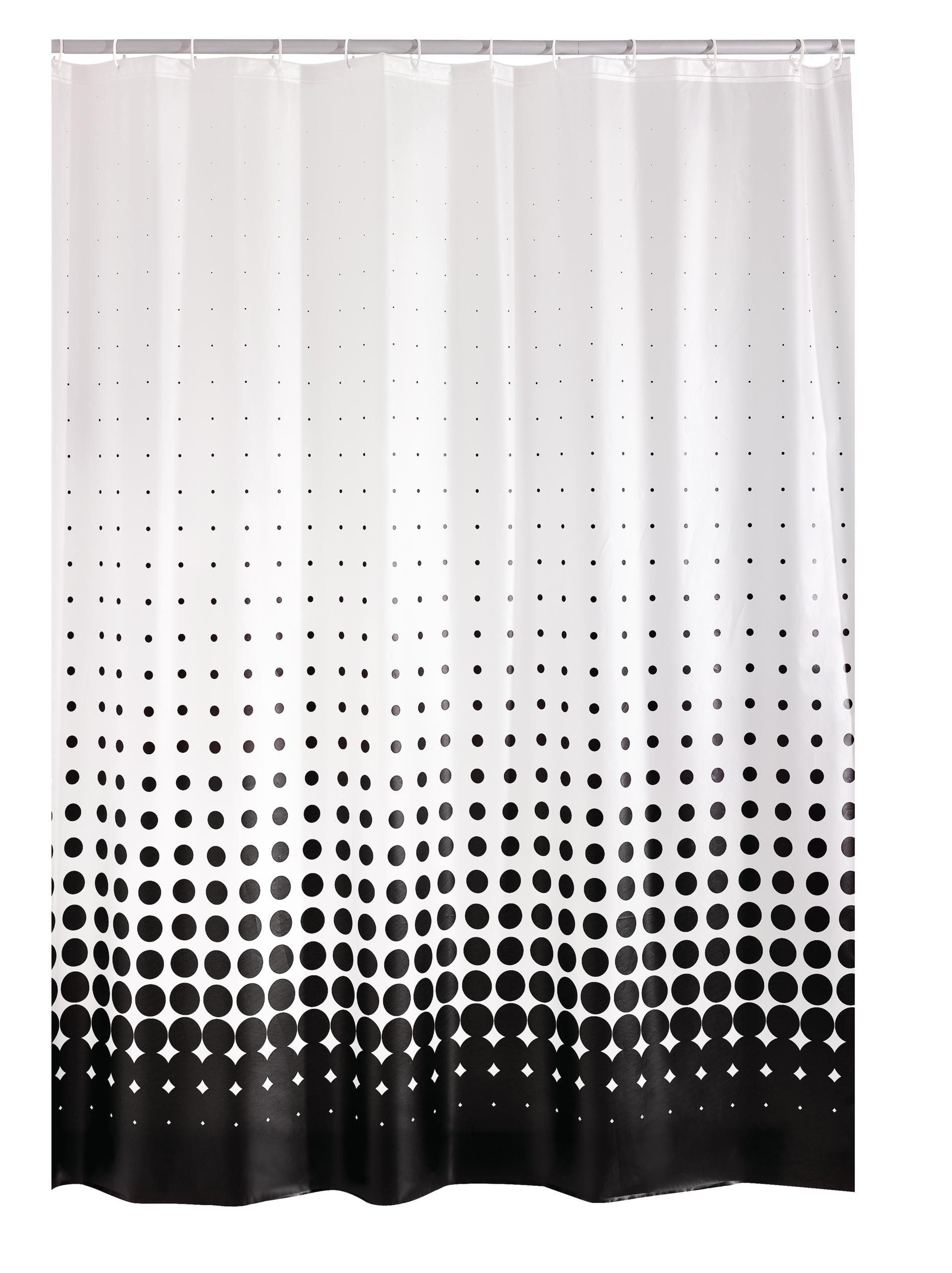 Ridder Duschvorhang Blacky Semitransparent-schwarz Breite 120 günstig online kaufen