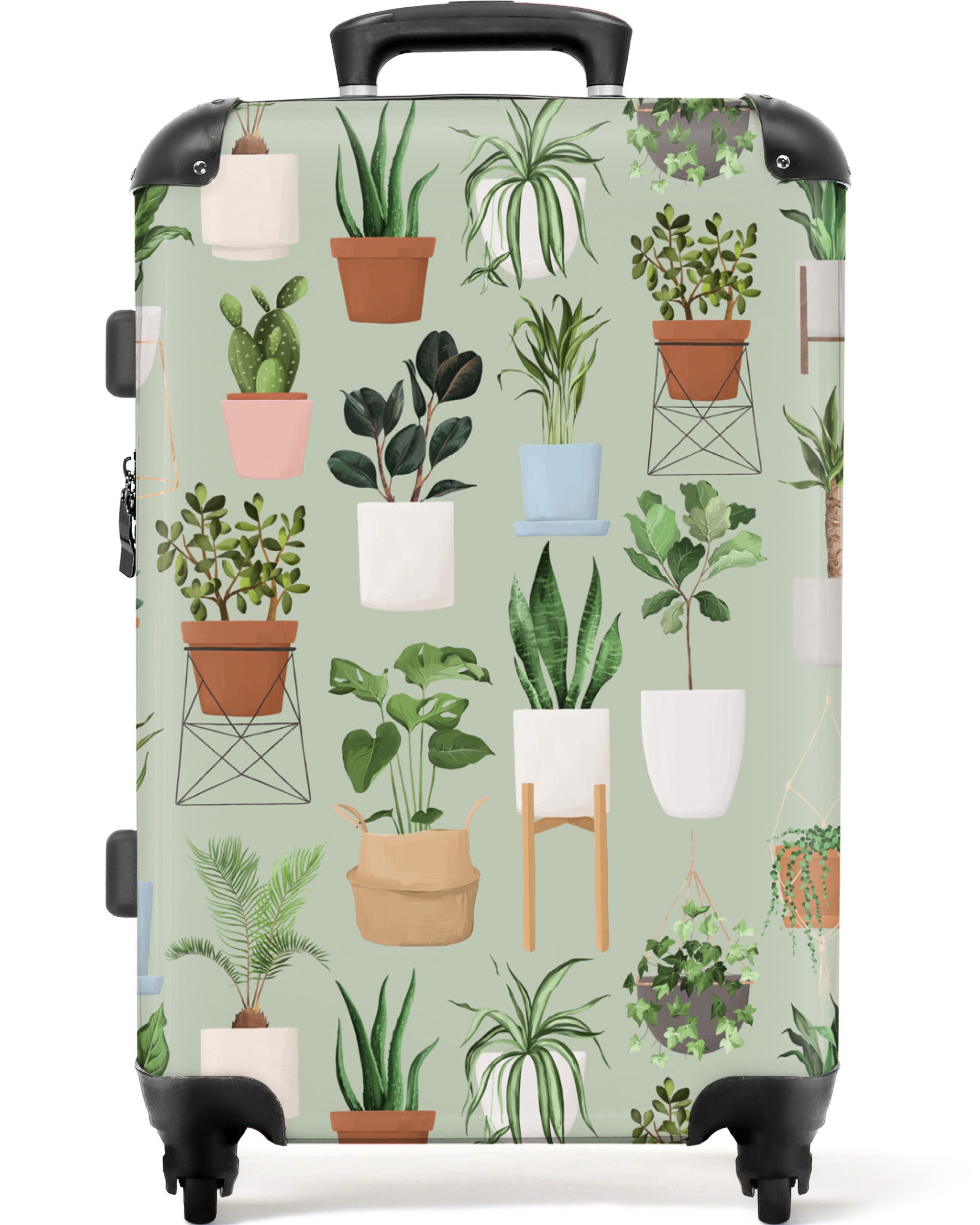 NoBoringSuitcases.com© Hartschalen-Trolley Pflanzen - Grün - günstig online kaufen