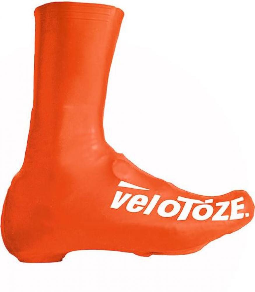 Velotoze Fahrrad-Überschuh VeloToze Überschuh 2.0 lang orange L - wasserdichter Aero-Überschuh fü