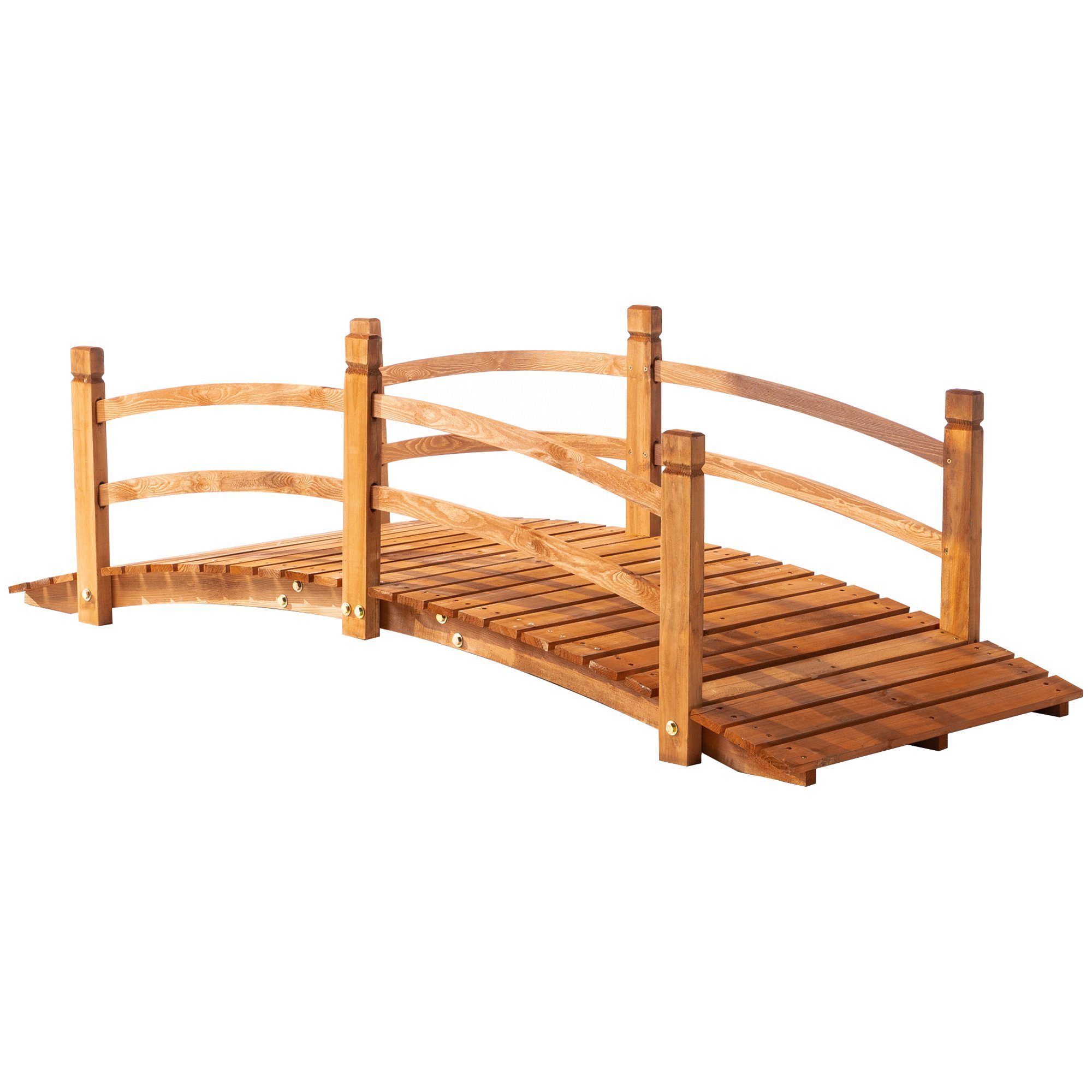 BxLxH: Gartenbrücke, 1 Zierbrücke Holzbrücke), Outsunny 1 cm 72x185x58 St., x (Set,