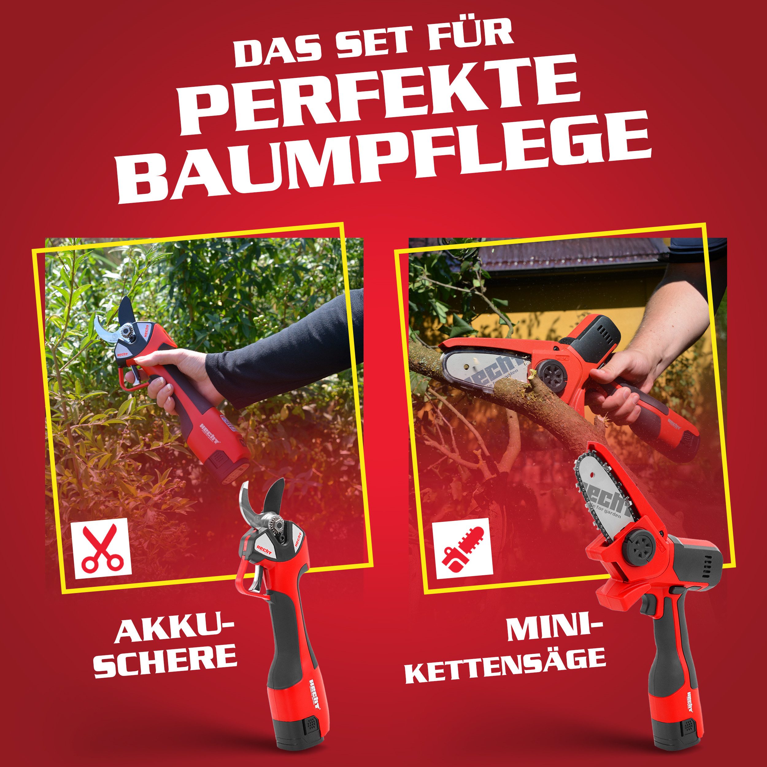 Hecht Akku-Kettensäge Akku-Astschere 99126 mit Mini günstig online kaufen