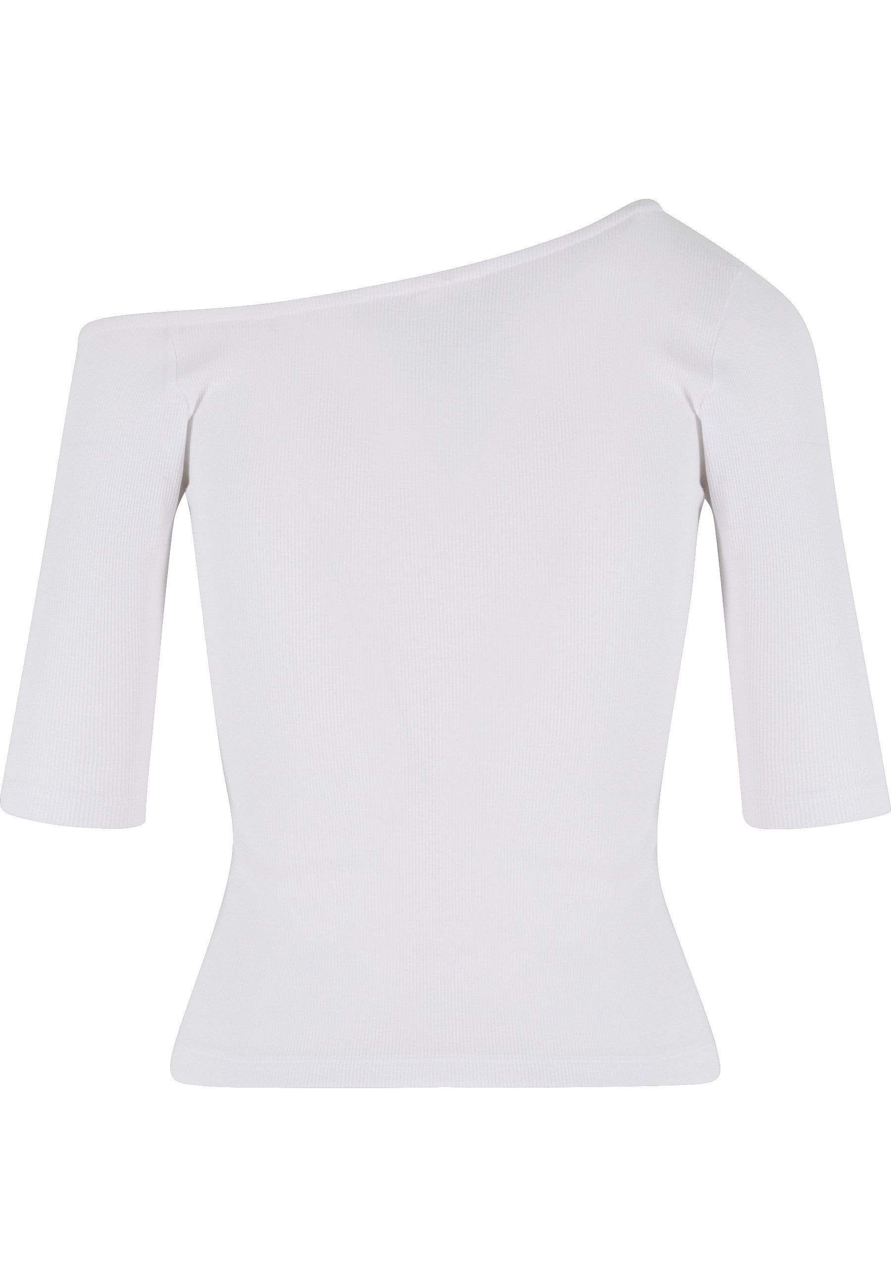 URBAN CLASSICS T-Shirt Urban Classics Ladies Organic Asymmetric Rib Tee (1-tlg)