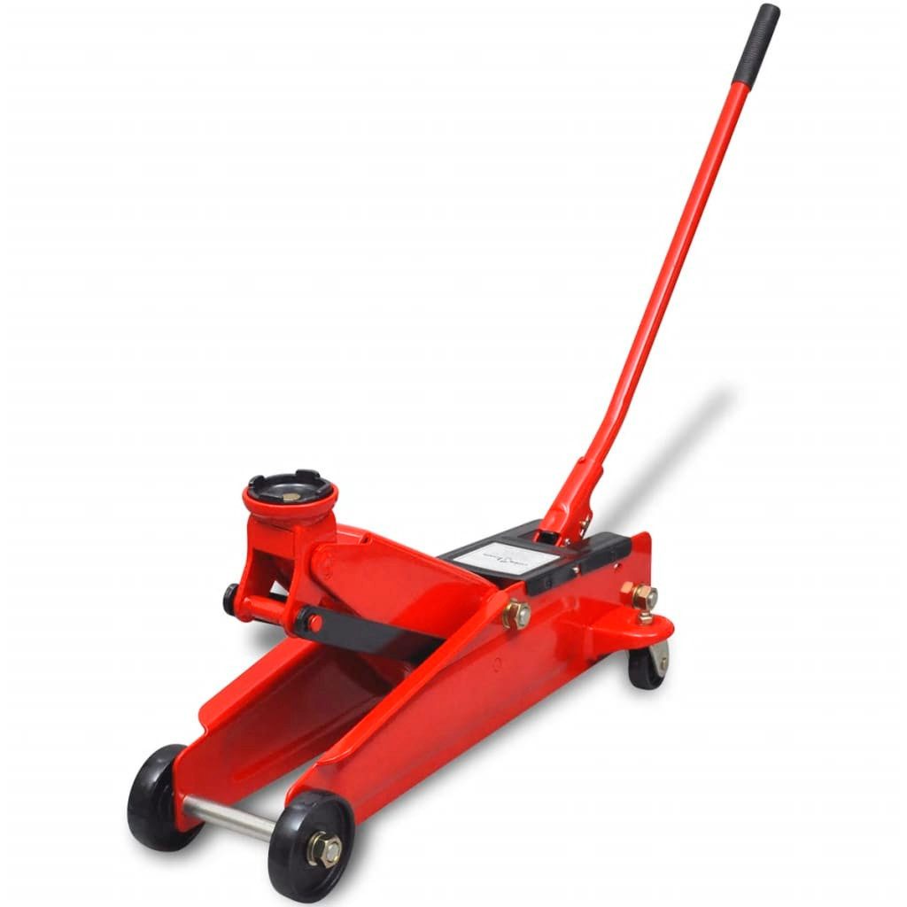 Werkstatt-Set Hydraulischer Wagenheber mit niedriger Aufnahme 3 Tonnen rot
