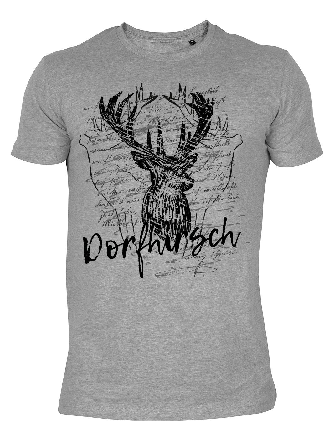 Dialekt Tracht Volksfest Hirsch : Trachten Motiv -- Shirts Dorfhirsch Sprüche, - Bayrische Print-Shirt Mundart, Moderne Tini
