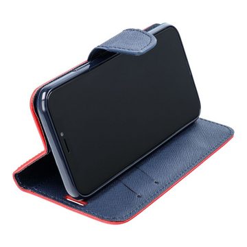cofi1453 Handyhülle Hülle für Xiaomi Redmi Note 11 / 11s Rot-Blau 6,43 Zoll, Schutzhülle Handy Wallet Case Cover mit Kartenfächern, Standfunktion