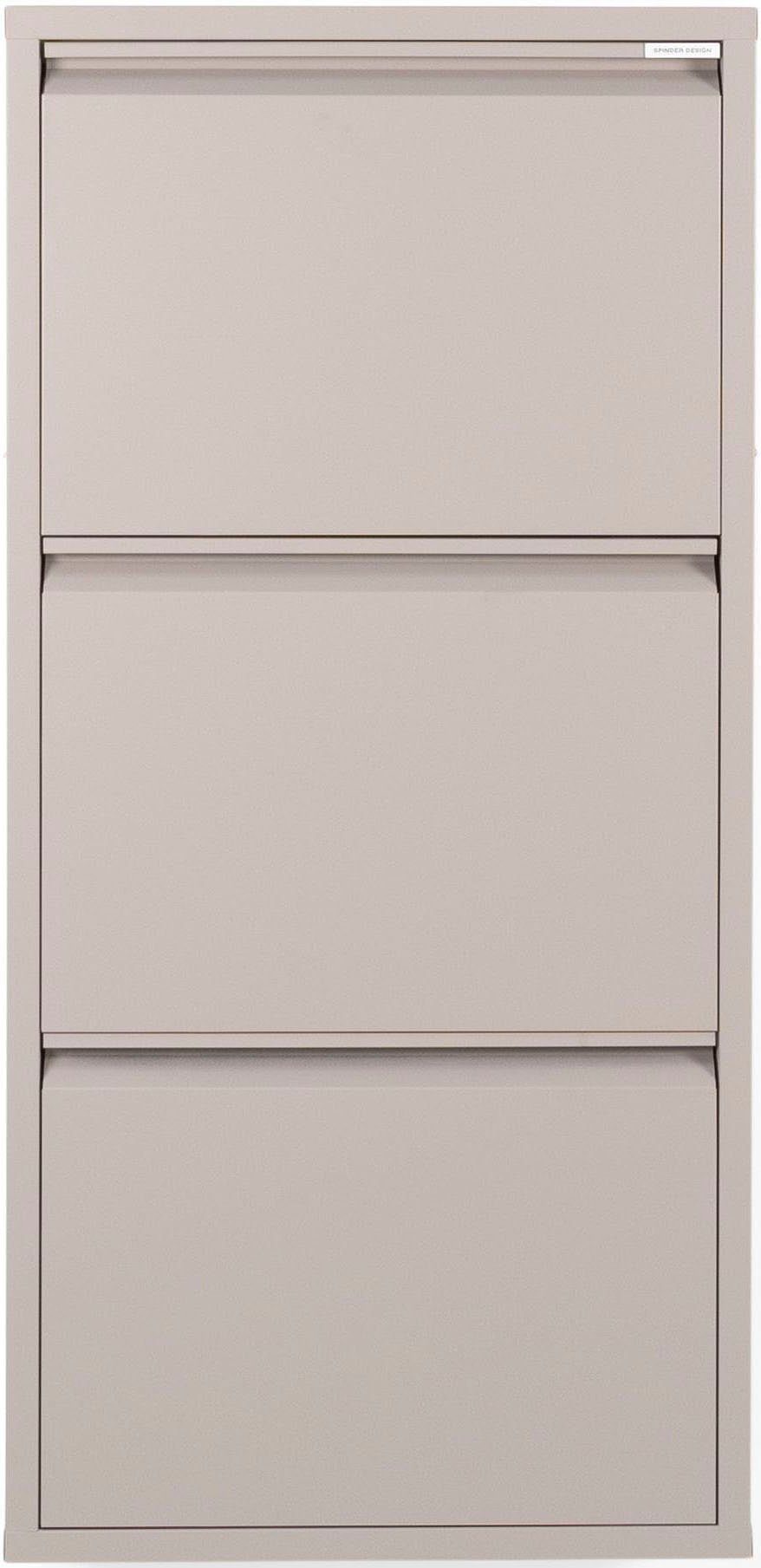 Spinder Design Schuhschrank Billi Schuhklapper Metall, Breite 40 cm, Höhe 103 cm, 3 Klappen