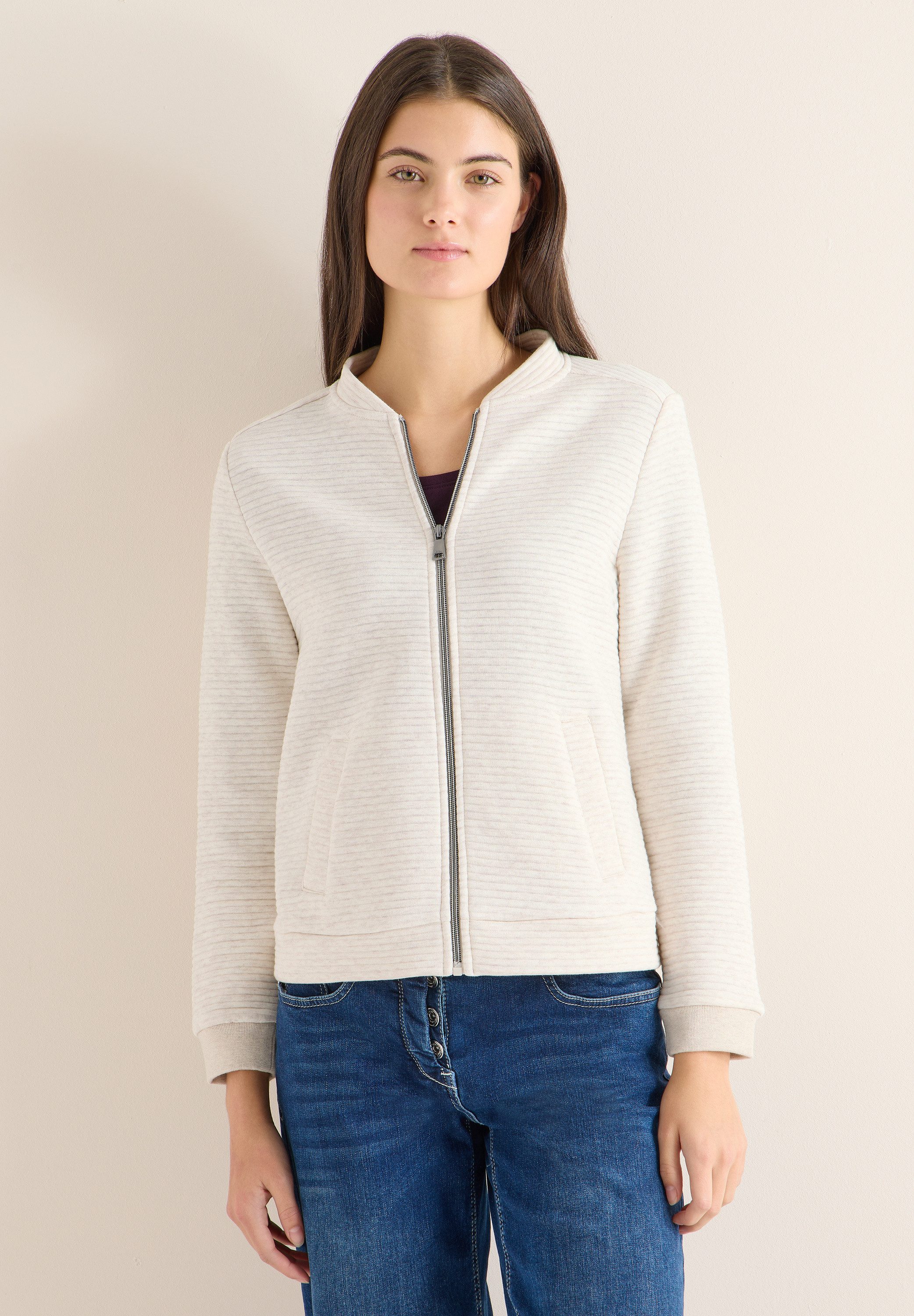 CECIL Sweatjacke Rundhalsausschnitt