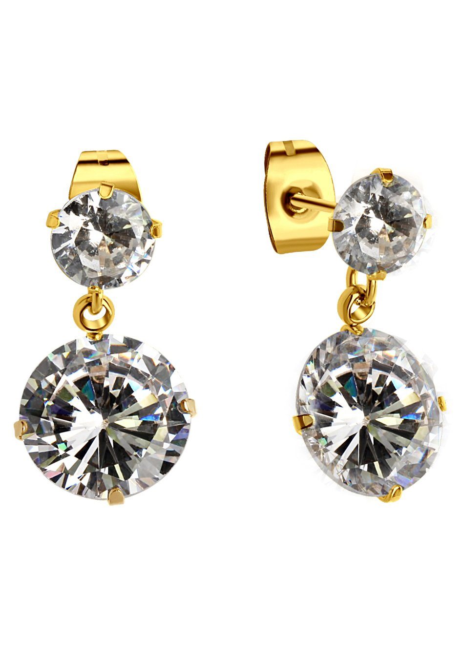 Firetti Paar Ohrstecker Schmuck Geschenk Ohrschmuck glitzernd, mit Zirkonia (synth)