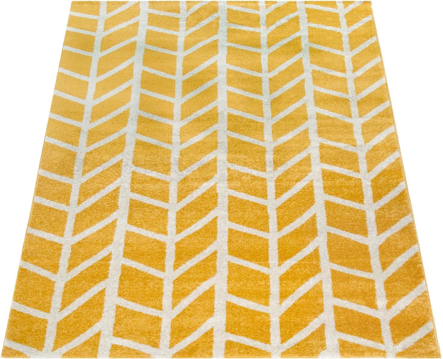 Teppich Pattern 120, Paco Home, rechteckig, Höhe: 15 mm, Kurzflor, modernes  geometrisches Design, für Fußbodenheizung geeignet