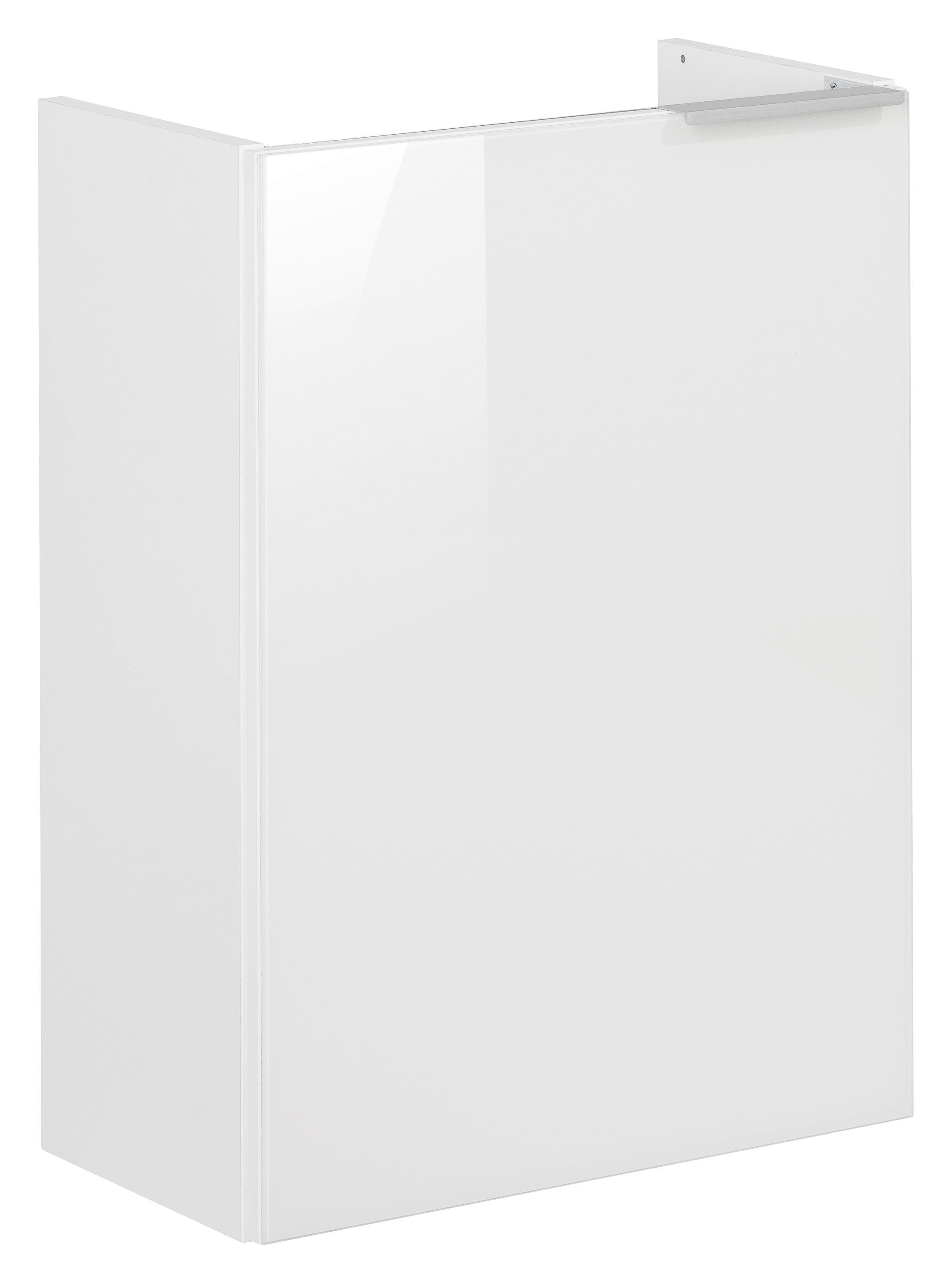 FACKELMANN Waschbeckenunterschrank SBC Breite Gäste-WC, Türen matt Weiß/ | Glanz cm Weiß ca. 45 für weiß Badmöbel