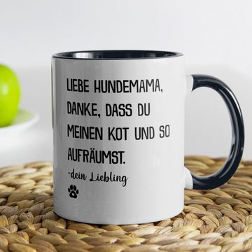 22Feels Tasse Beste Hundemama Frauchen Geschenk Hundeliebe Welpe Kaffeetasse Hund, Keramik, Made in Germany, Spülmaschinenfest, Zweifarbig