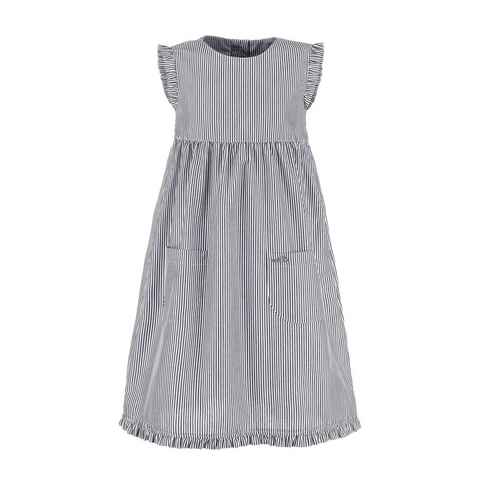 modAS Sommerkleid Kinder Kleid gestreift mit Rüschen - Mädchenkleid mit Streifen