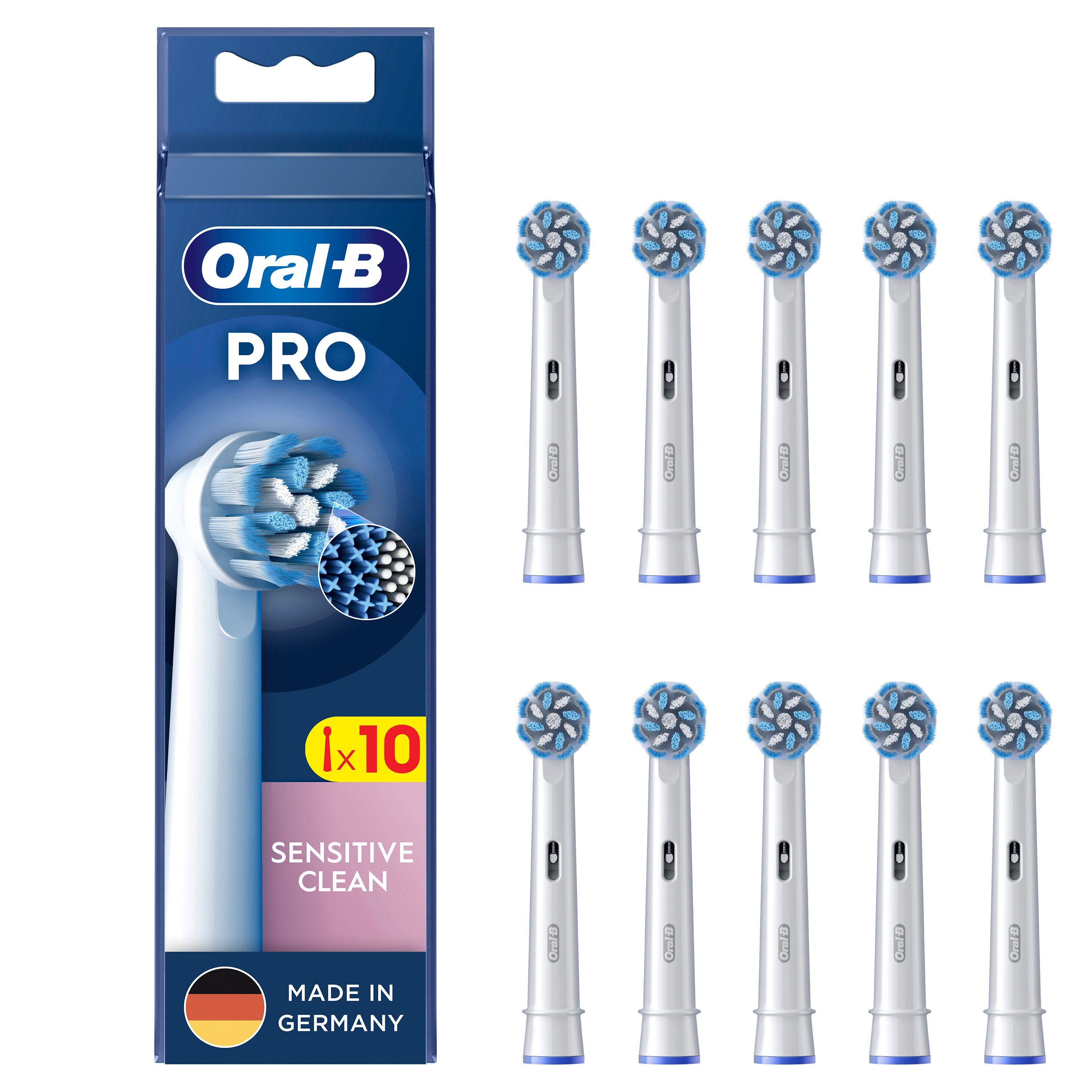 Aufsteckbürsten Pro - SensitiveClean - 10er Pack - White