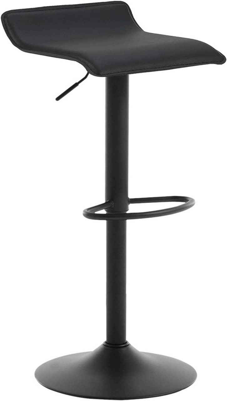 Woltu Barhocker (1 St), höhenverstellbar drehbar Kunstleder Stahl schwarz