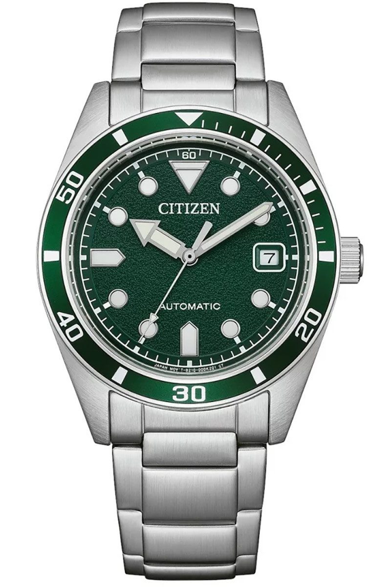 Citizen Automatikuhr Automatik Armbanduhr Edelstahl/Grün 10 bar