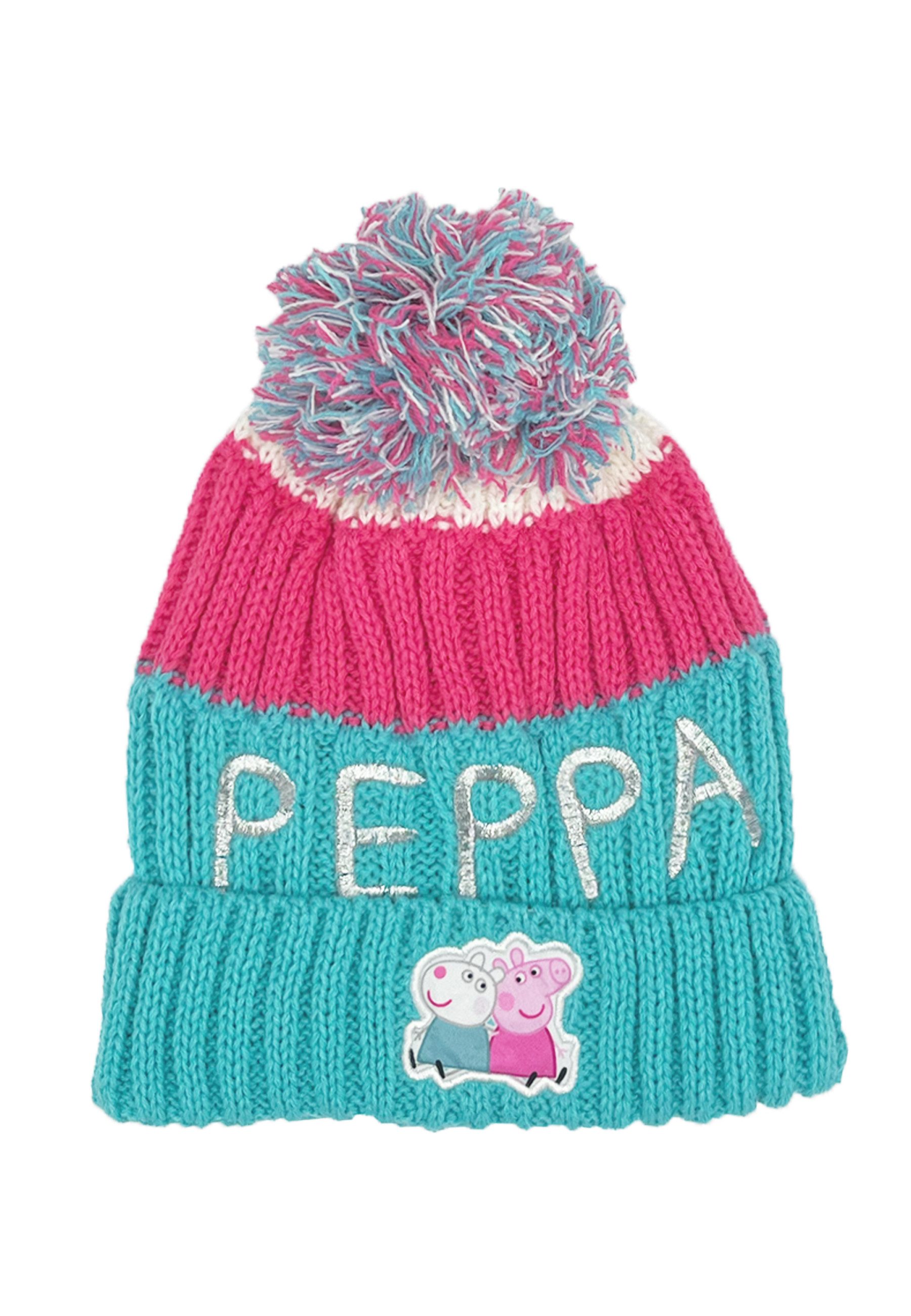 Bommelmütze Peppa Kinder Mädchen Bommel-Mütze