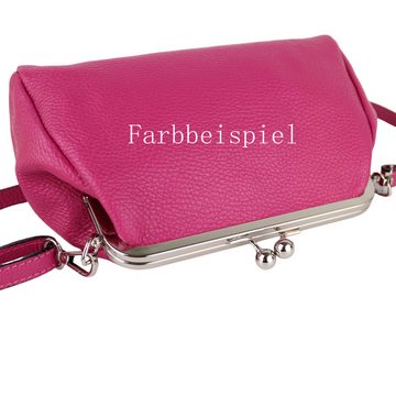 MIRROSI Umhängetasche Damen Crossbody Bag, Echtleder Made In Italy, 26x17x8cm