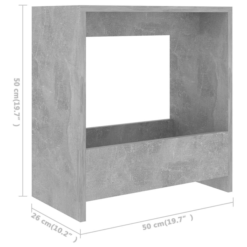 furnicato (1-St) Holzwerkstoff Betongrau Beistelltisch cm 50x26x50