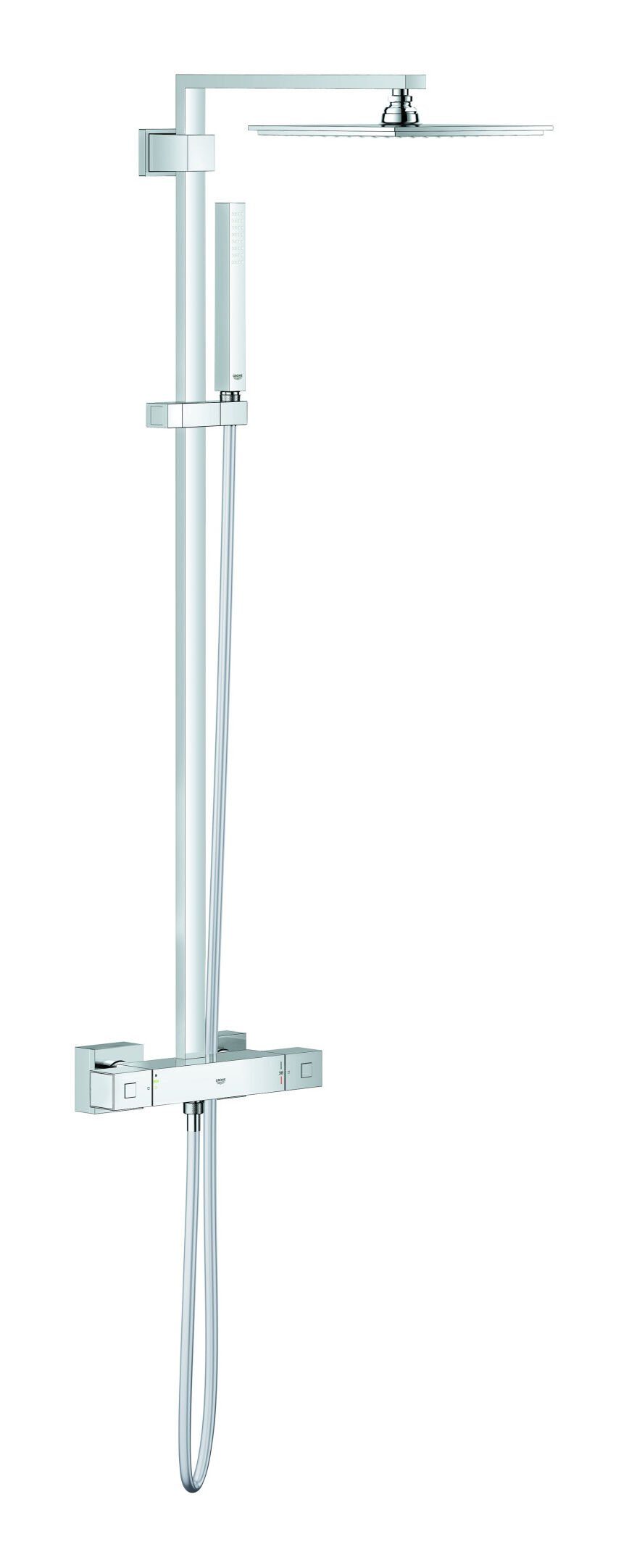 Grohe Duschsystem Euphoria Cube XXL System, 1 Strahlart(en), Euphoria Cube 230 mit Thermostatbatterie - Chrom