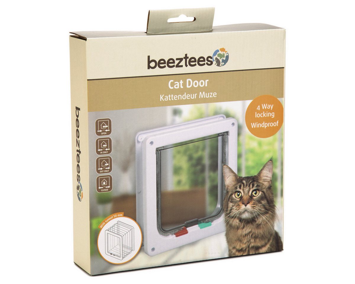 Thumbnail - Beeztees Katzenklappe Muze Katzentür weiß