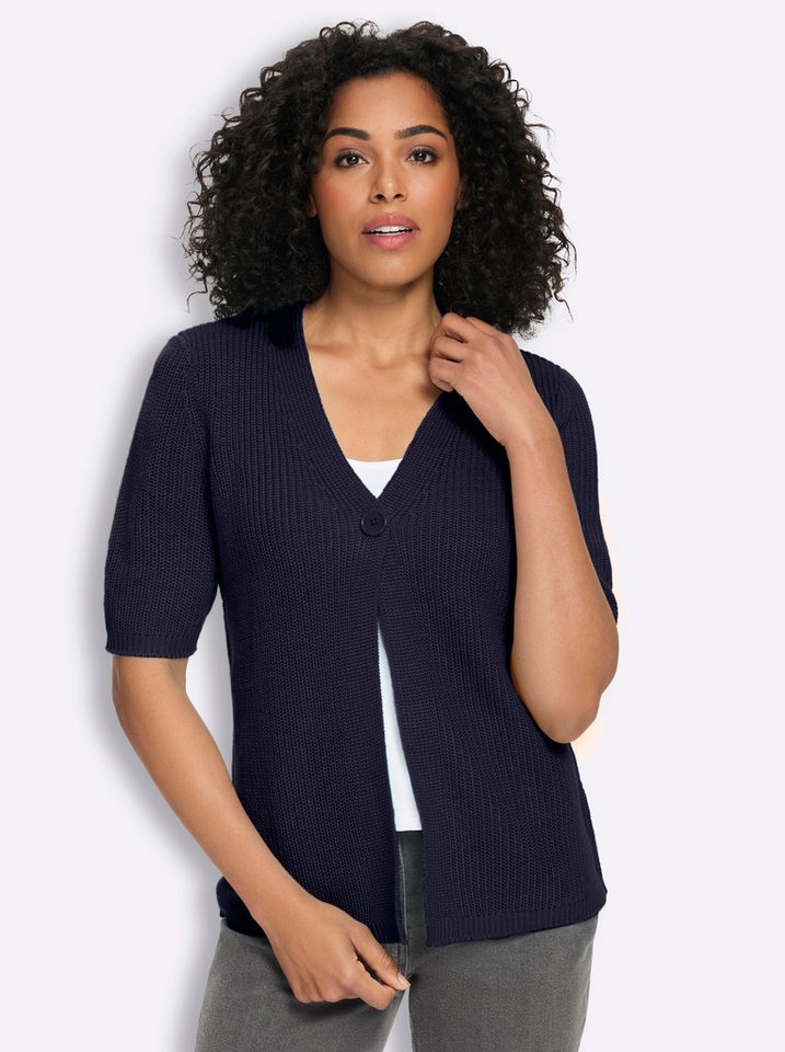 Sieh an! Strickjacke Cardigan Kurzarm