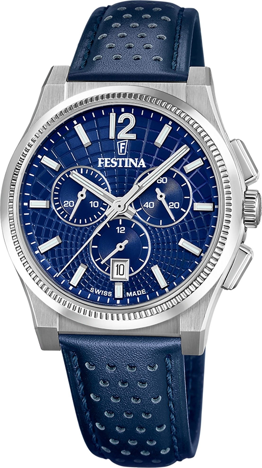 Chronograph Festina Herrenuhr Swiss Made Armbanduhr