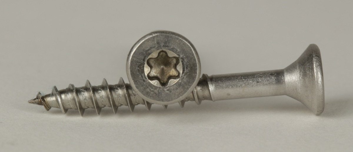 Schäfer-Peters GmbH Spanplattenschraube Spanplattenschraube Senkkopf, Edelstahl A4, 6,0x45 mm, TX 25, (100 St)