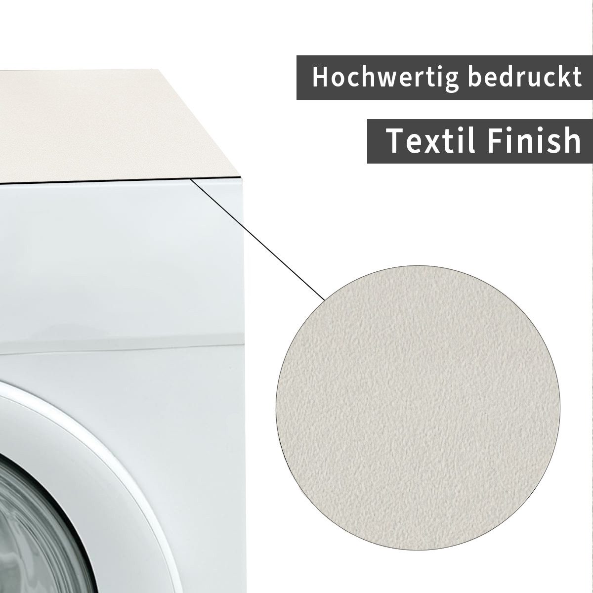 Tabletop Antirutschmatte Waschmaschinen-Auflage beige rutschfest, waschbar, 1-St., Textil-Finish Gummi-Matte als Trockner Waschmaschinen-Unterlage – Bild 5 von 5