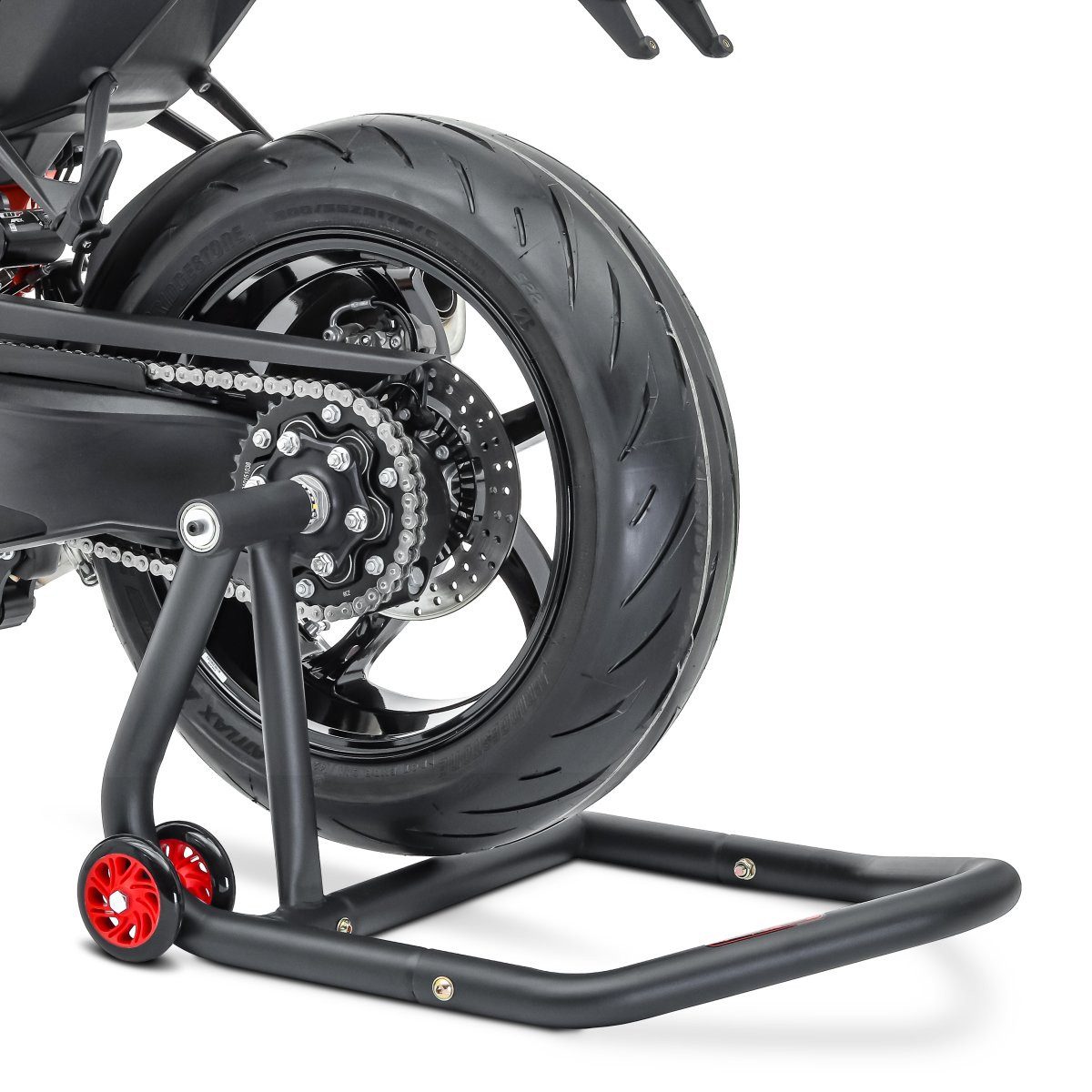 ConStands Motorradheber Einarm Montageständer Set für KTM 1290 Super Duke / R 14-23 hinten vor