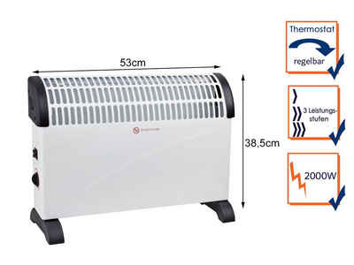 Setpoint Konvektor, 2000 W, Zusatz-Heizung Elektroheizer mobiles Heizgerät Heizkonvektor für 25m²