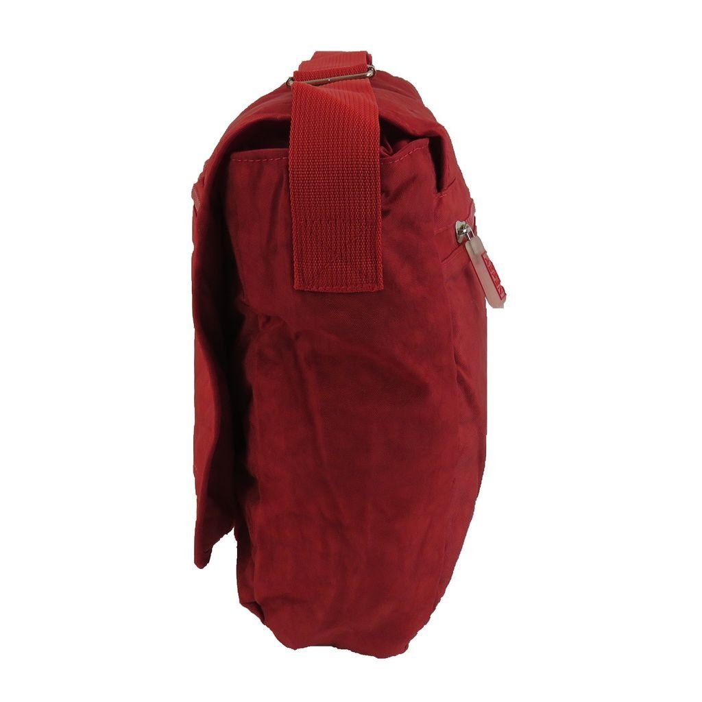 Damen rot Tasche Pavini Aspen Nylon 21129 Crincle Überschlagtasche Umhängetasche Umhängetasche Pavini