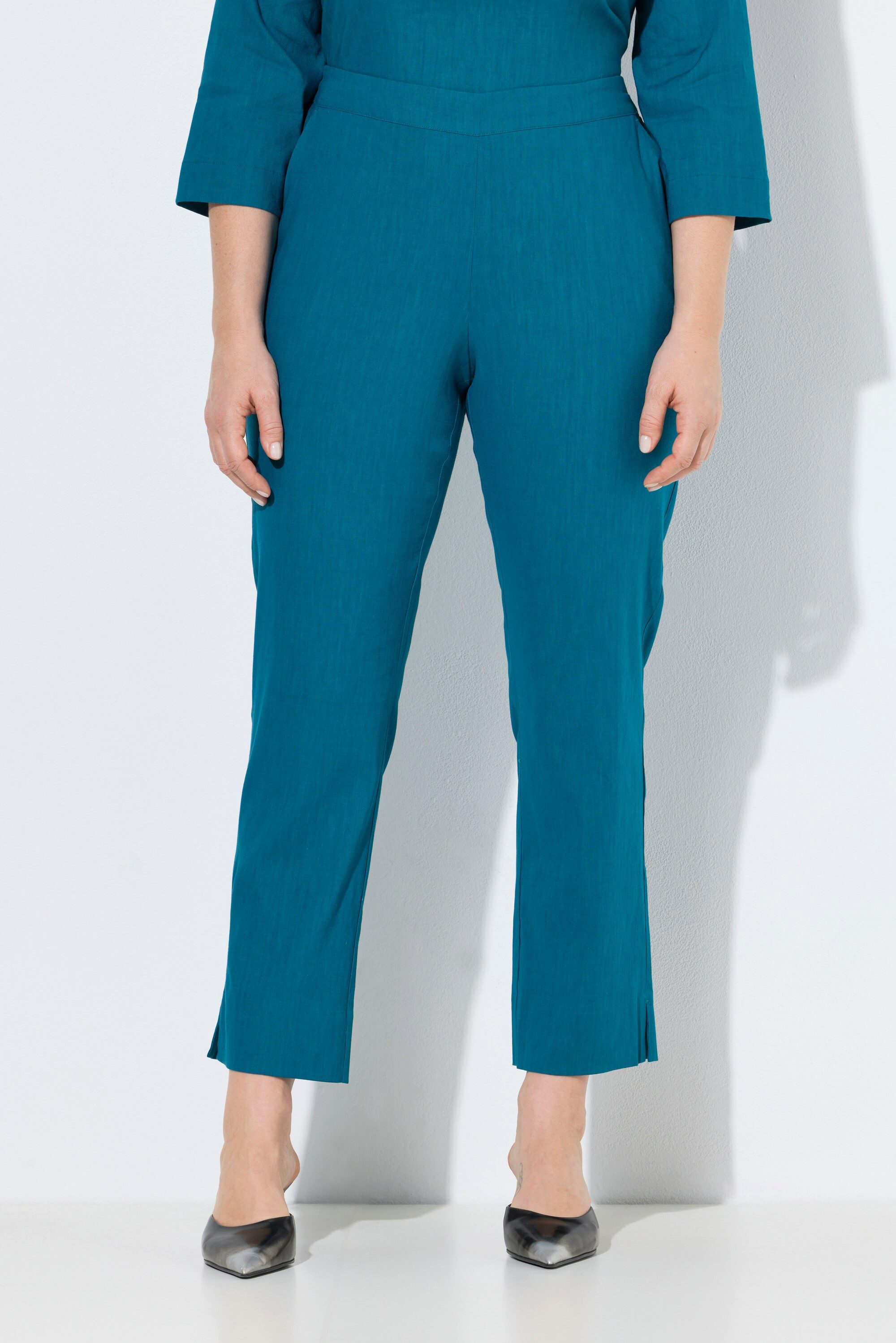 Ulla Popken 7/8-Hose Leinenmix-Hose