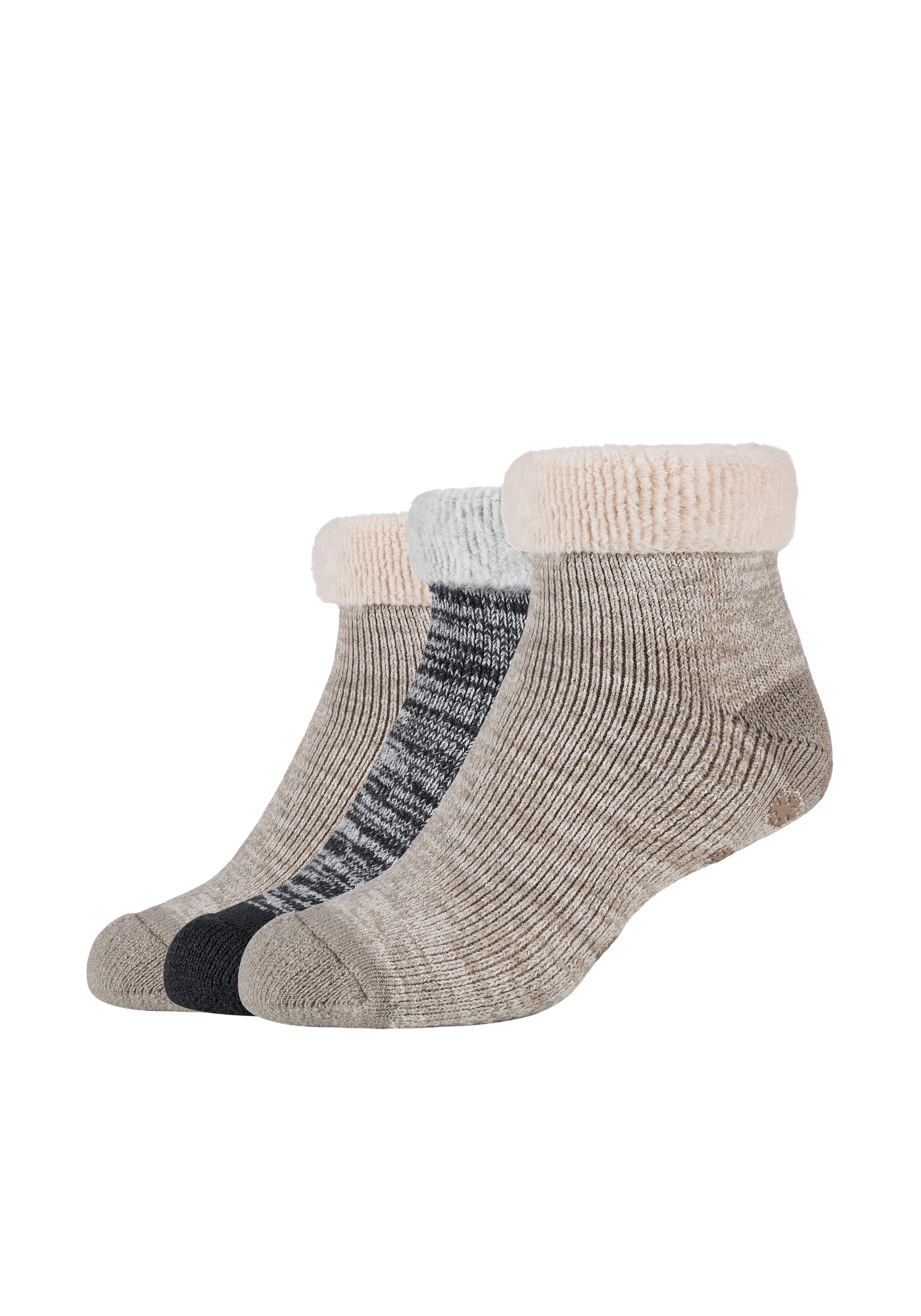 Camano Socken Warm-Up (3-Paar) Mit flauschigem Bund