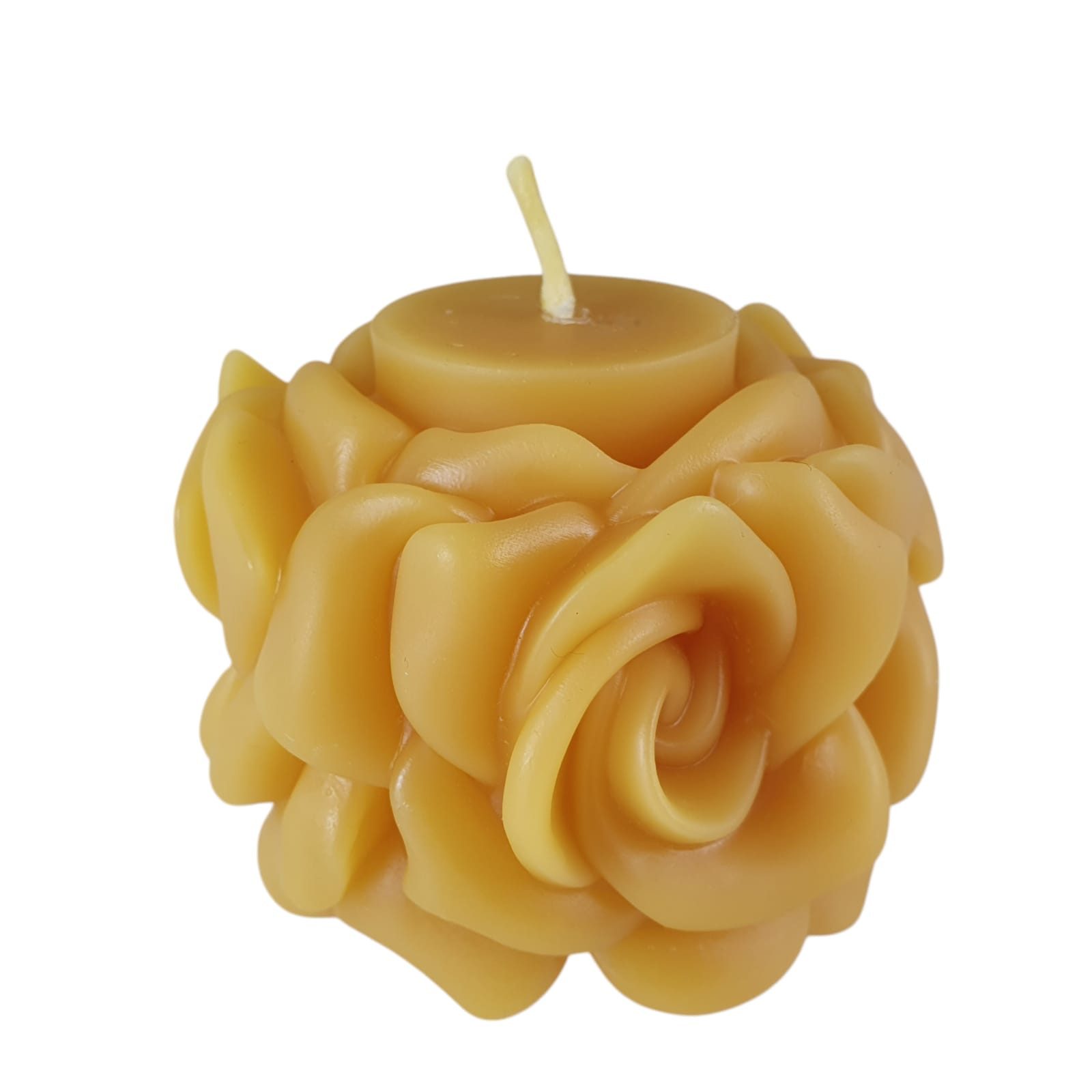 Aspinaworld Bienenwachskerze Rosenkerze 6 cm – Kerze aus Bienenwachs