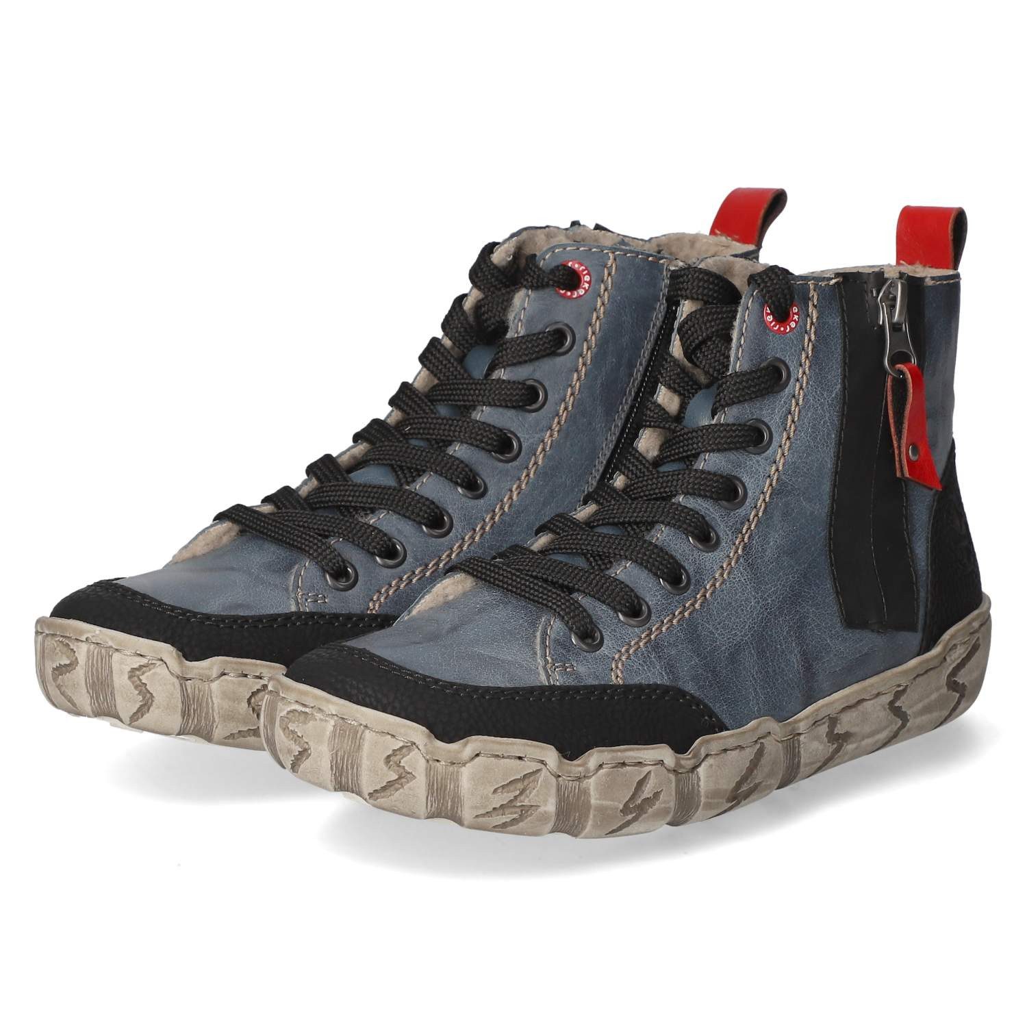 Rieker Rieker L0370-14 Damen Leder und Synthetik blau Winterstiefel günstig online kaufen