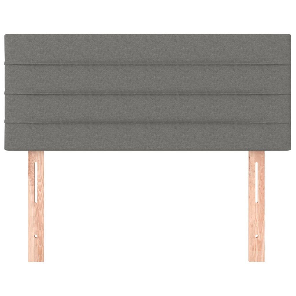 vidaXL Bett Kopfteil Dunkelgrau 80x5x78/88 cm Stoff (1-tlg)