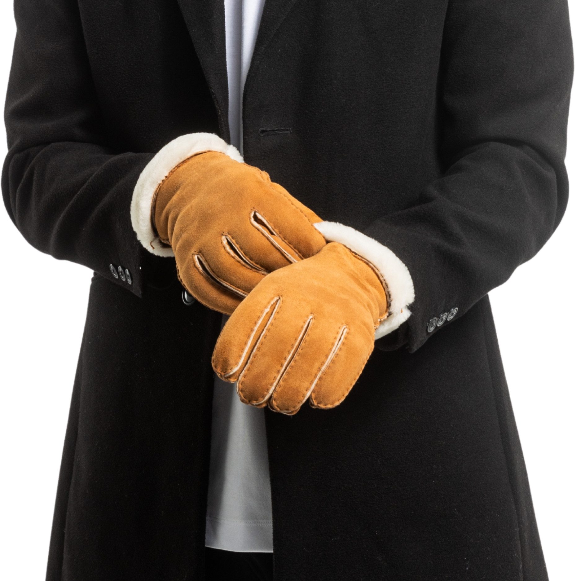 Hand Gewand by Weikert Lederhandschuhe ADAM - Lammfell-Handschuhe aus spanischem Merino-Lammfell