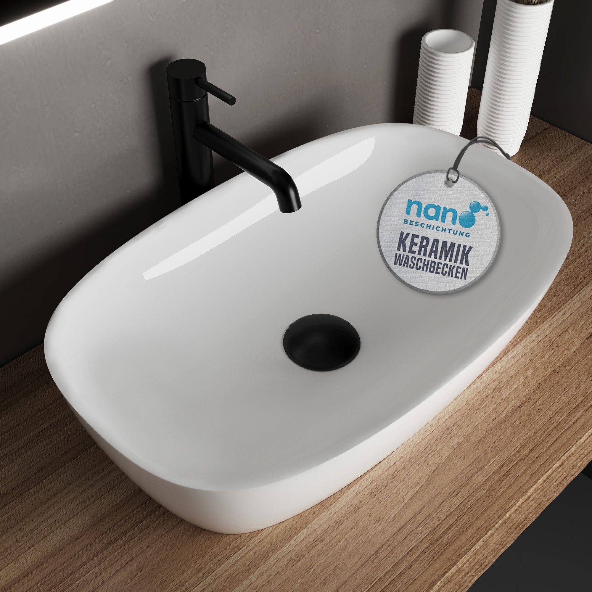 Aufsatzwaschbecken Bad Waschbecken Gäste WC Handwaschbecken Waschschüssel für Waschplätze
