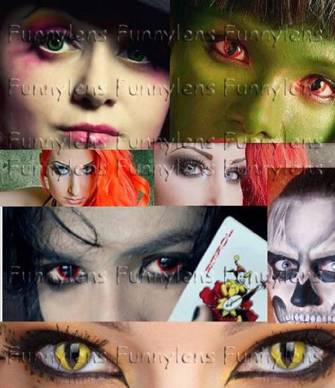 MeralenS Jahreslinsen orangene 'Dragon Eye' Manga Fun Linsen 1 Paar. Halloween & Cosplay