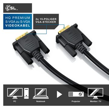 Primewire Video-Kabel, VGA, (500 cm), Monitorkabel, 15-poliger S-VGA Anschluss (D-Sub), 1080p - 5m