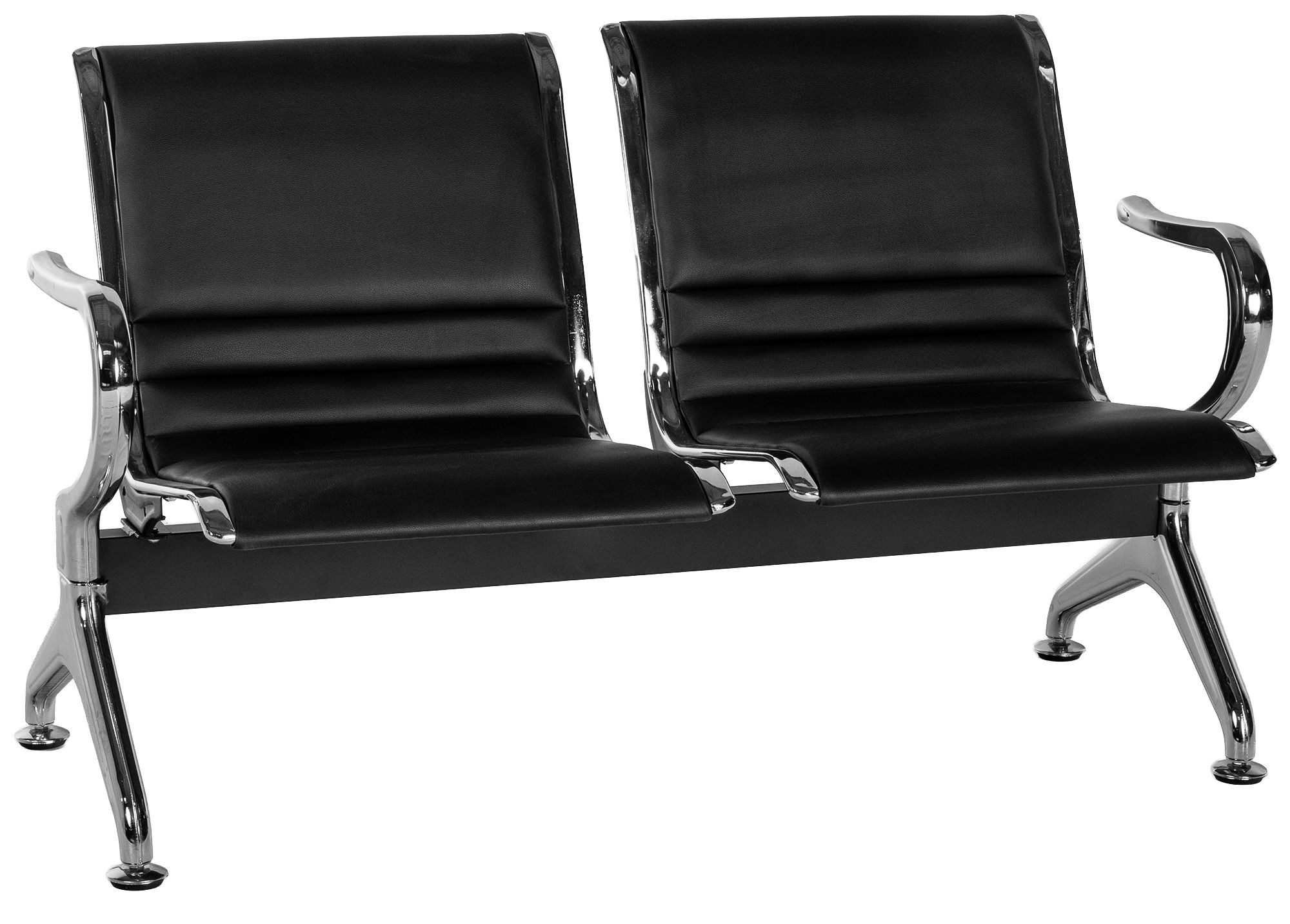 furnicato Bank Wartebank Frankfurt 125x78x70 cm schwarz (1-St)