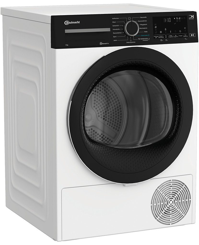 BAUKNECHT Wärmepumpentrockner BT 9RC WS, Precision Dry, Adaptive Dry, HomeWhiz App, Startzeitvorwahl
