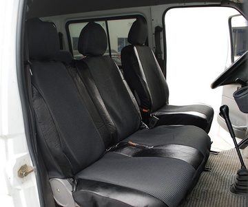 Woltu Autositzbezug, universal Größe, 1+2 Sitzbezug schwarz grau